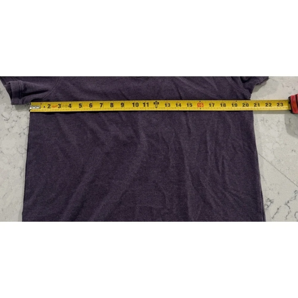 Banana Republic Polo Shirt Mens Large Purple Pique Cotton Slim Fit Preppy Casual